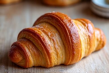 Perfect gebakken Franse croissant