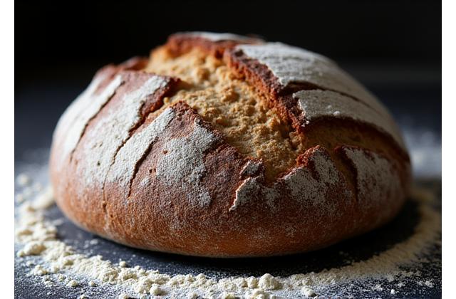 Rustiek zuurdesembrood met een knapperige korst